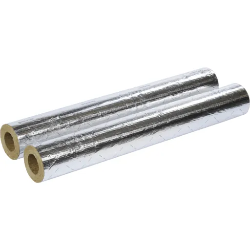 16 meter Rockwool 800 rørskål med tape til 54 mm rør, 20 mm isoleringstykkelse, 1 meter