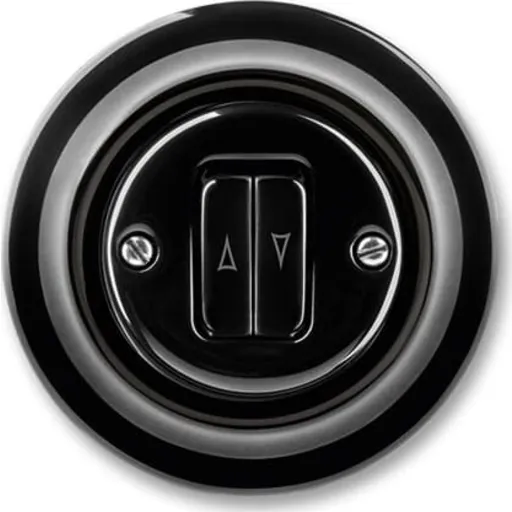 ABB Decento dobbelt trykkontakt, sort
