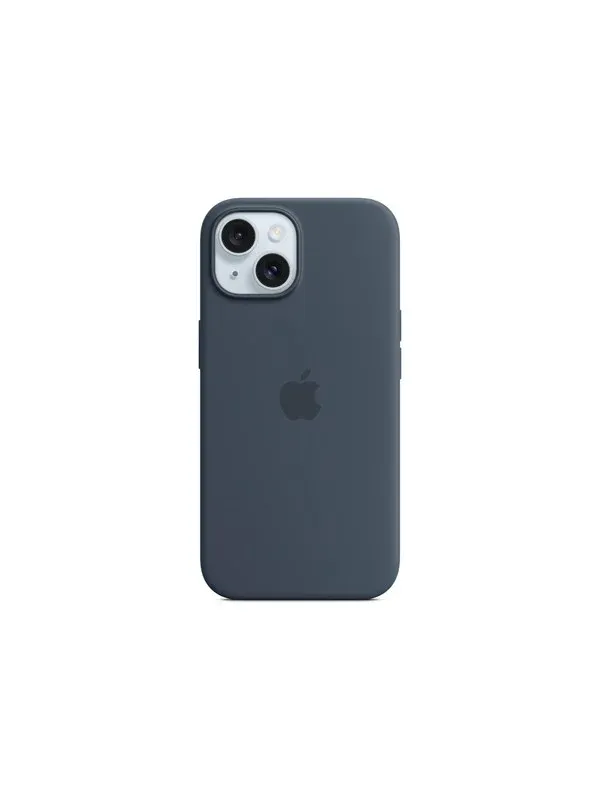 Apple Silicone Case iPhone 15 Marineblå