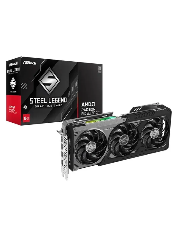 ASRock Radeon RX 9070 XT Steel Legend Dark 16GB