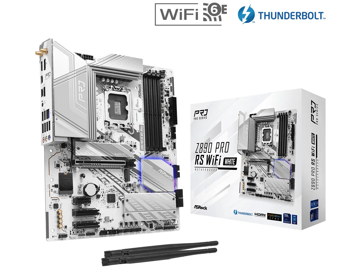 ASRock Z890 Pro RS WIFI White Motherboard