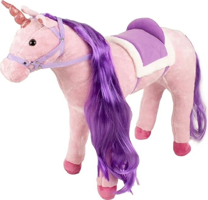 Babytrold Enhjørning Bamse Pink