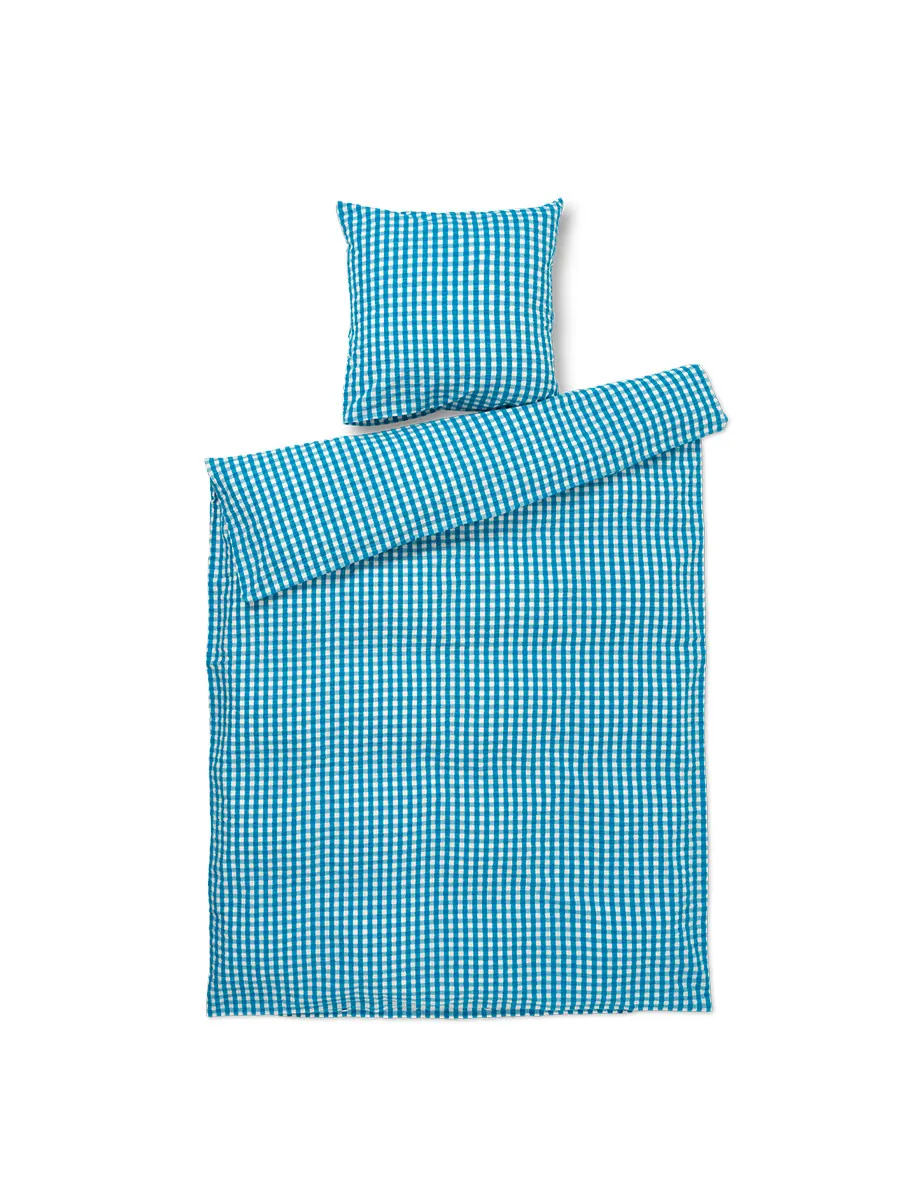 Bæk & Bølge Sengetøj, blå/birk, Juna