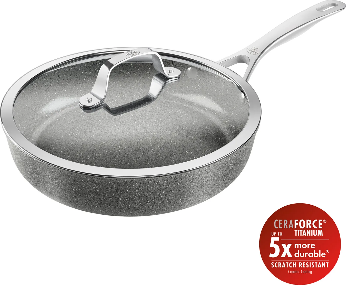 Ballarini Salina Ceramic Saute Pan with Lid 28 cm