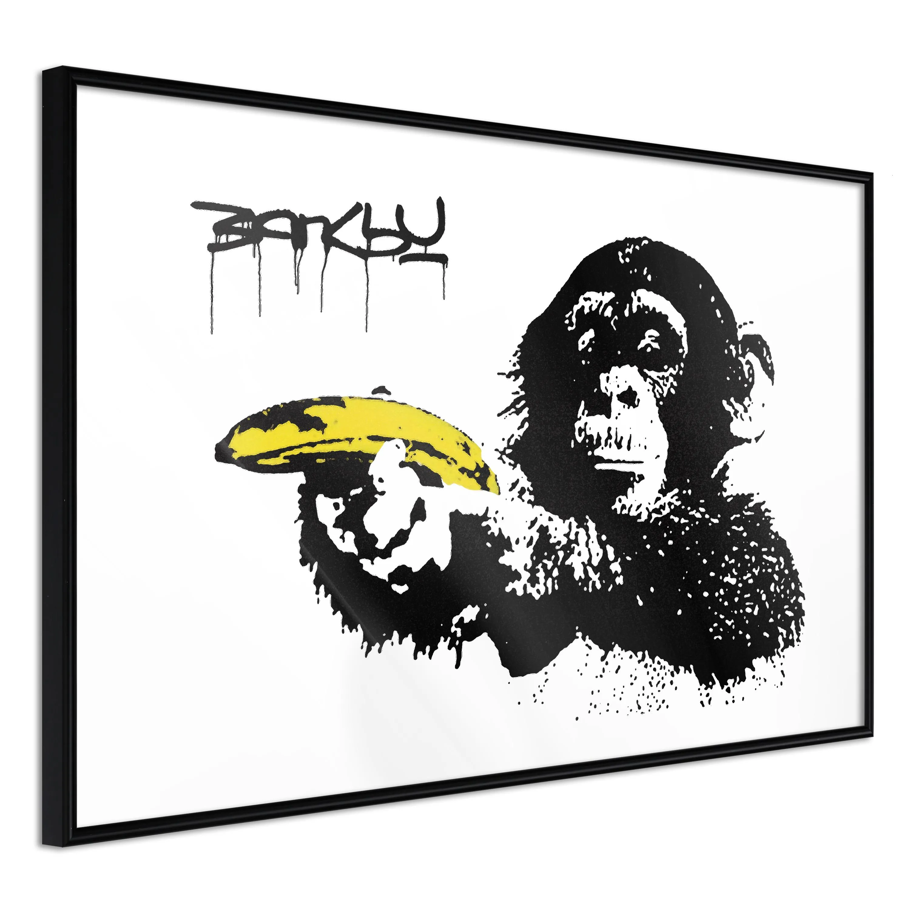 Banksy Monkey with Banana Plakat