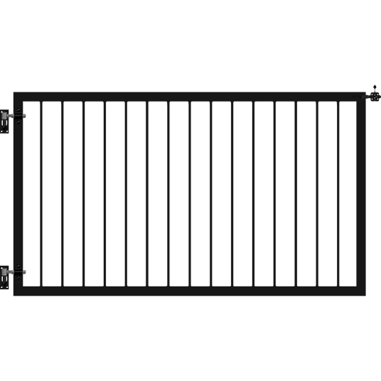 Basic Bred Enkeltlåge Sort 150x85cm