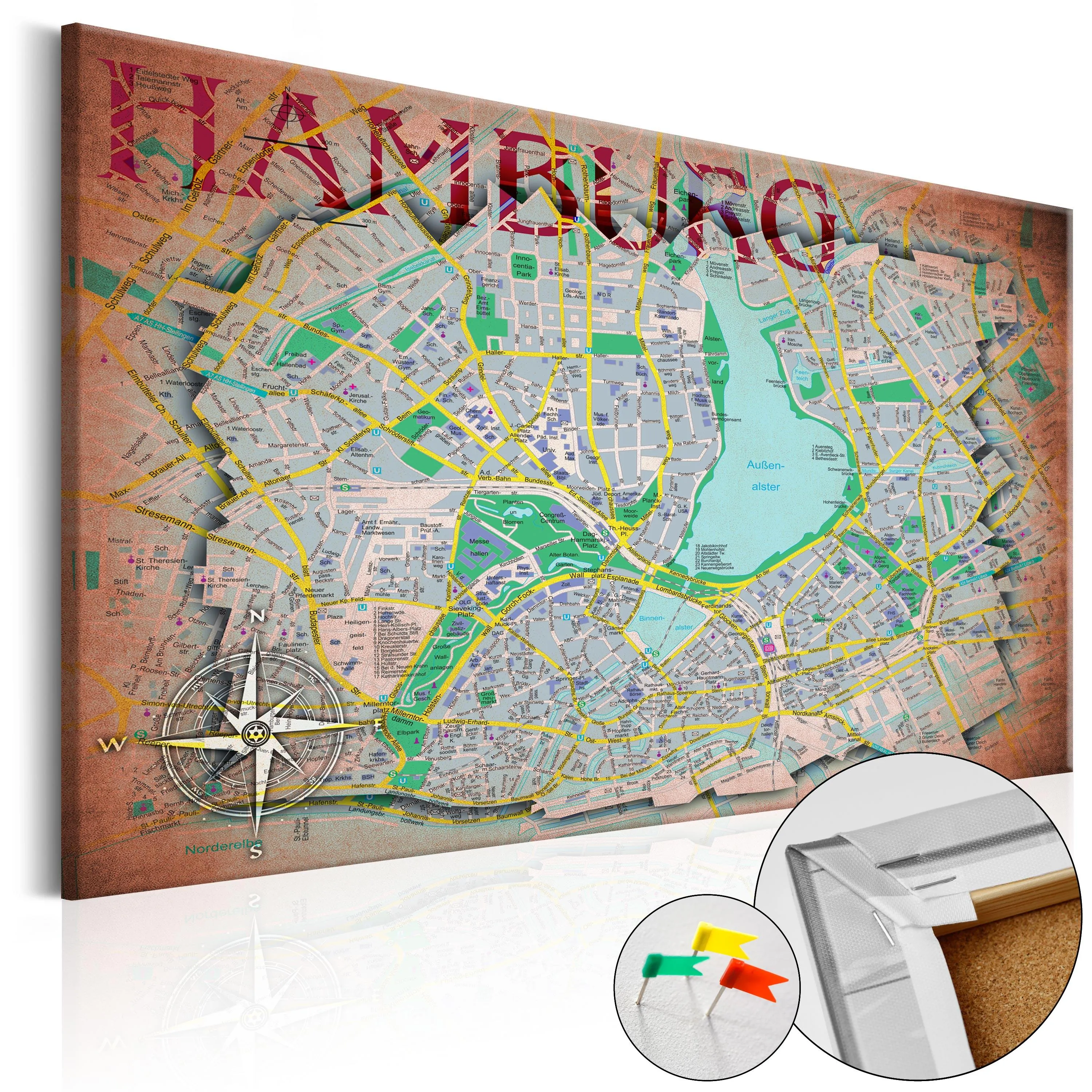Billede på kork Hamburg