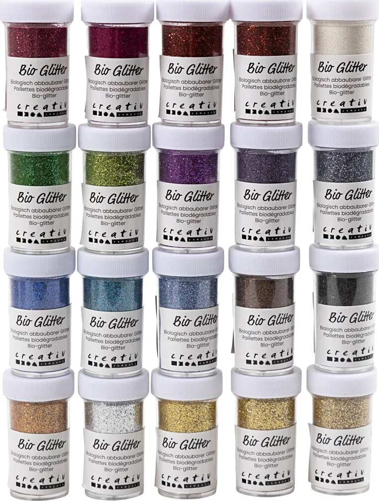 Bio-glitter Forskellige Farver 20x27 Ml