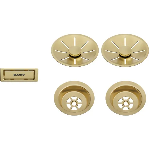 Blanco InFino kurveventil Ø82 mm guld 2 stk.