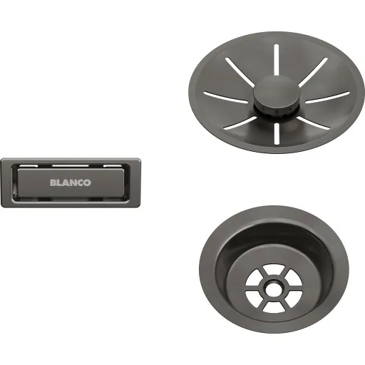 Blanco InFino kurveventilsæt Ø82 mm sort krom