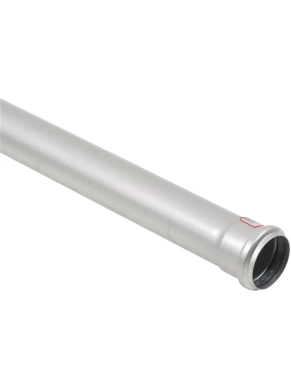 Blücher afløbsrør 50X2000 mm muffe rustfri/syrefast