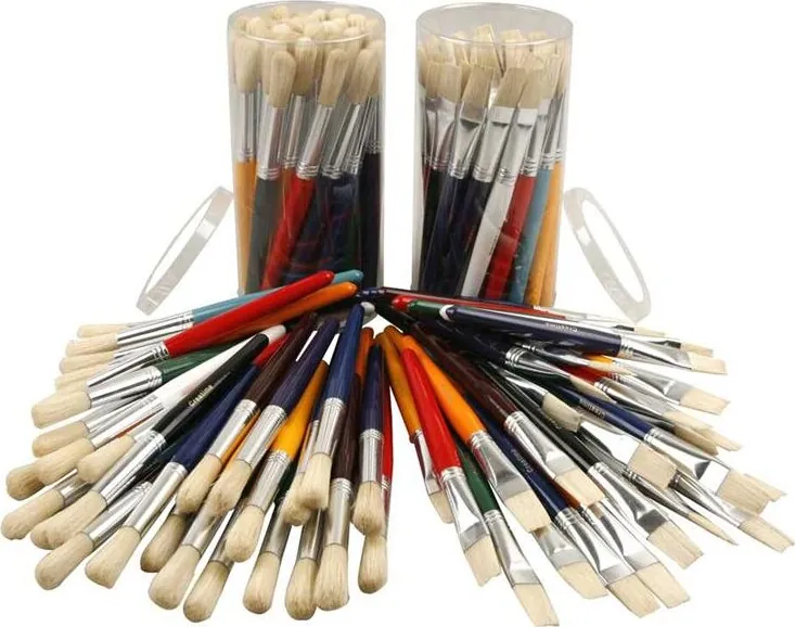 Børnepensler Runde Og Flade L 19 Cm
