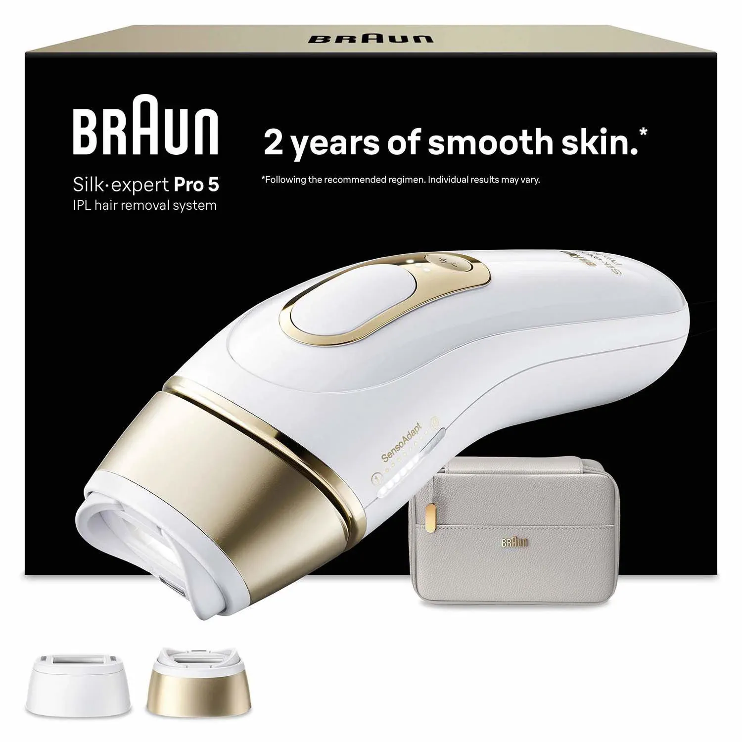 Braun IPL Silk·expert Pro 5, Hårborttagning Hemma, 2 huvuden, PL5210