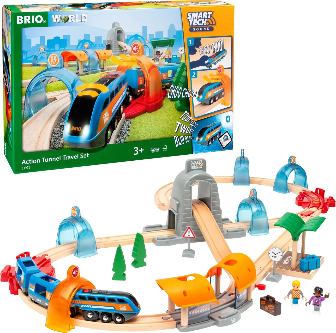 Brio 33972 Smart Tech Sound Action Tunnel Rejsesæt