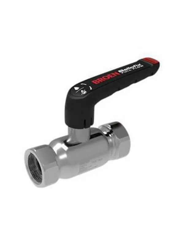 Broen Ballofix Full Flow kugleventil rustfri 2" muffe/muffe lav