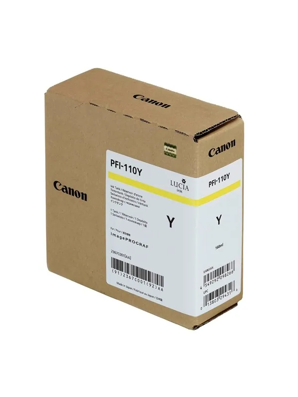 Canon PFI-110Y Blækpatron Gul