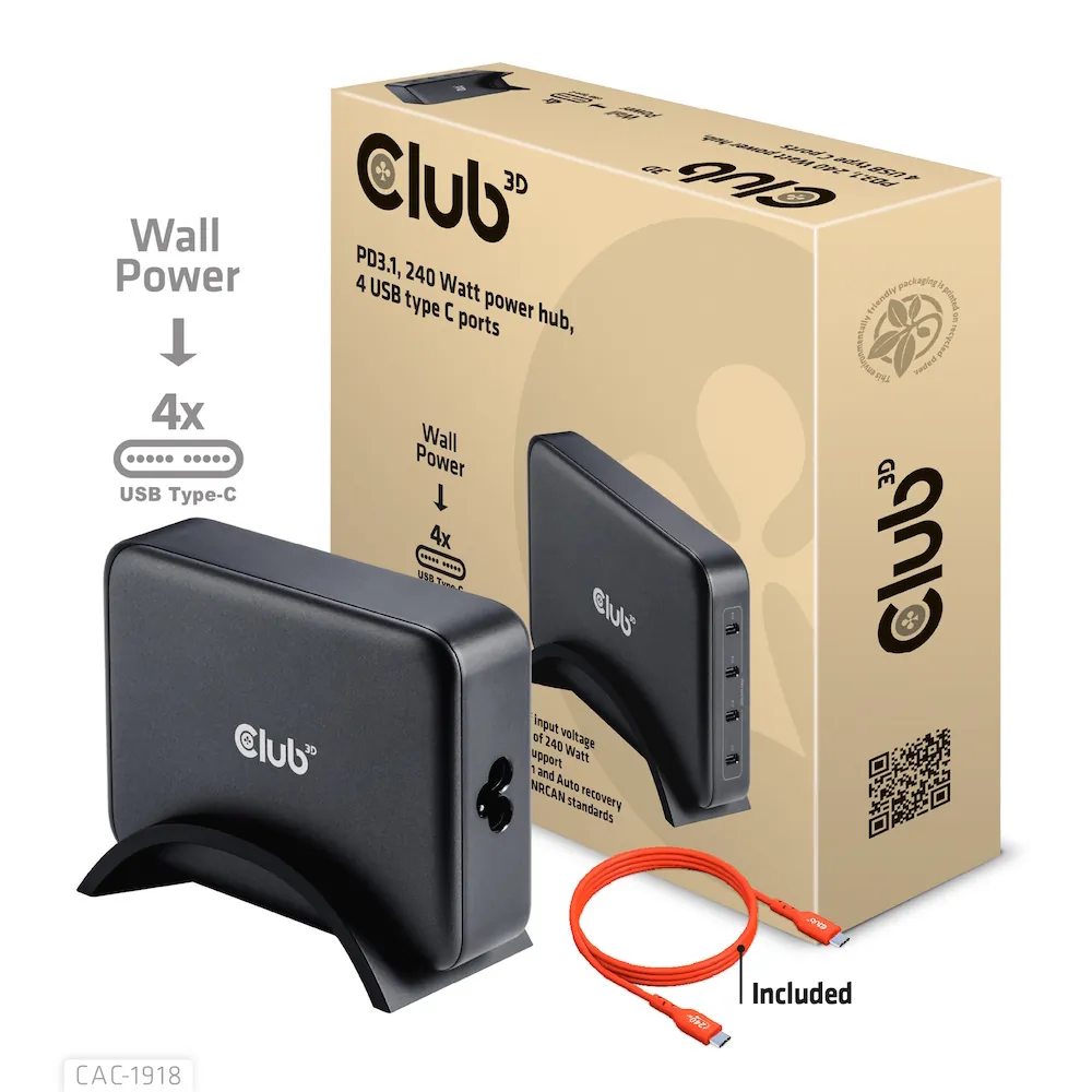 Club3D CAC-1918 GaN Travel Charger