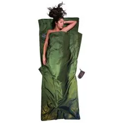 Cocoon Travelsheet 100% Silk Dark Olive Green