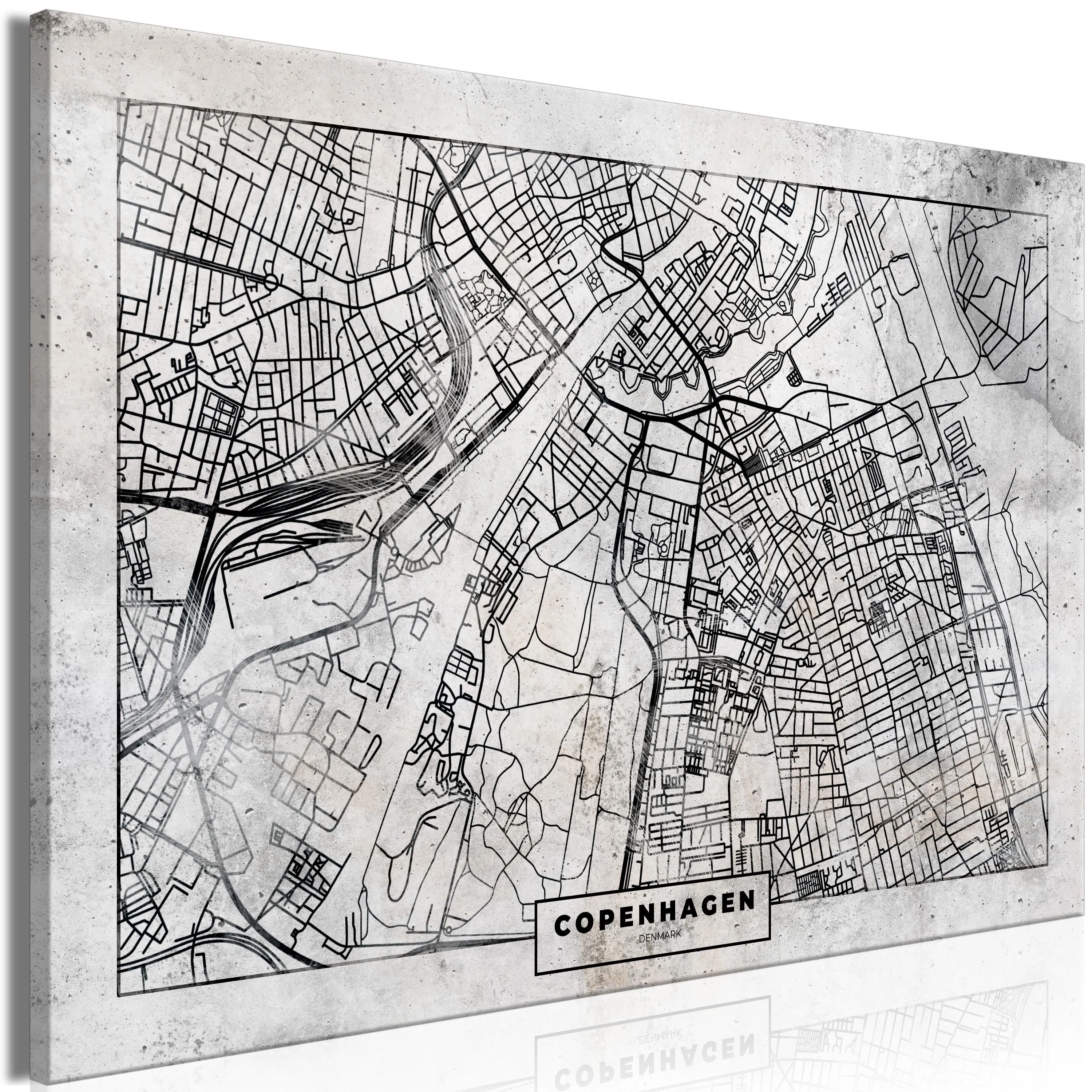 Copenhagen Plan Wide Billede 120 x 80 cm