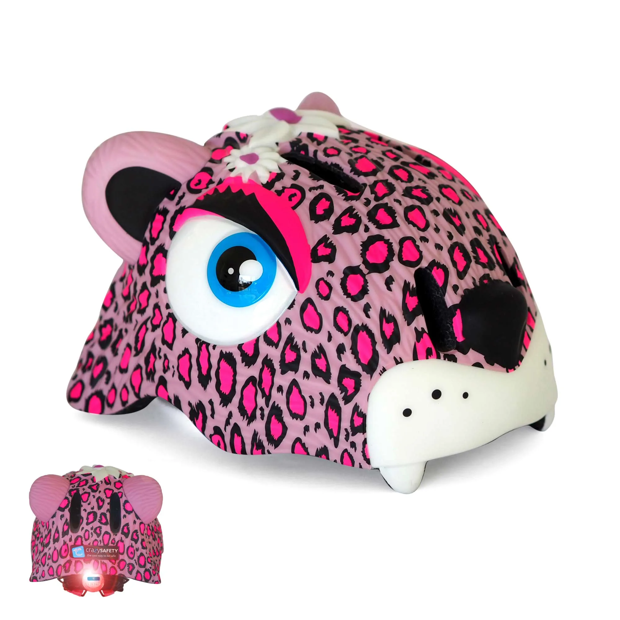 Crazy Safety Cykelhjelm Pink Leopard