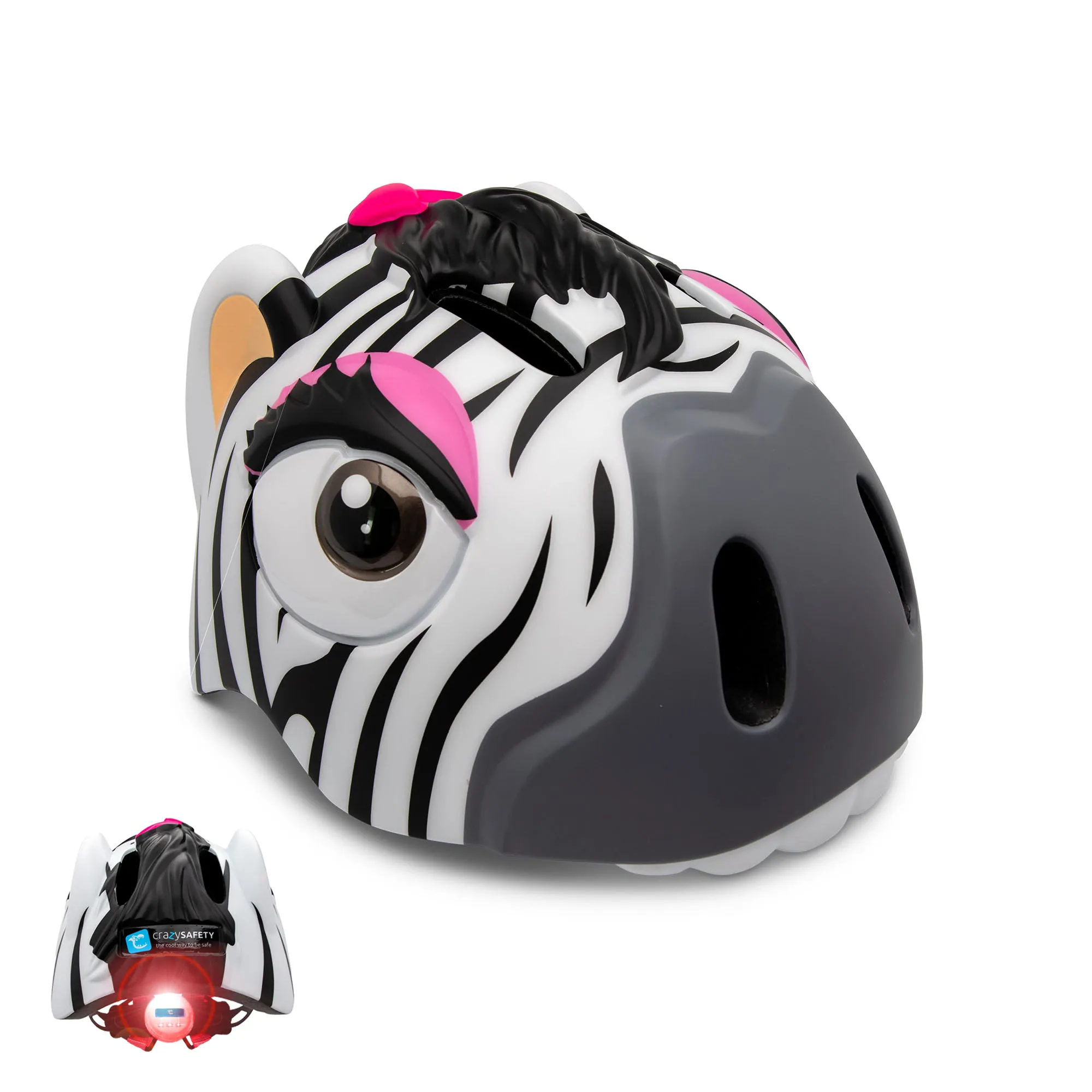 Crazy Safety Cykelhjelm Zebra