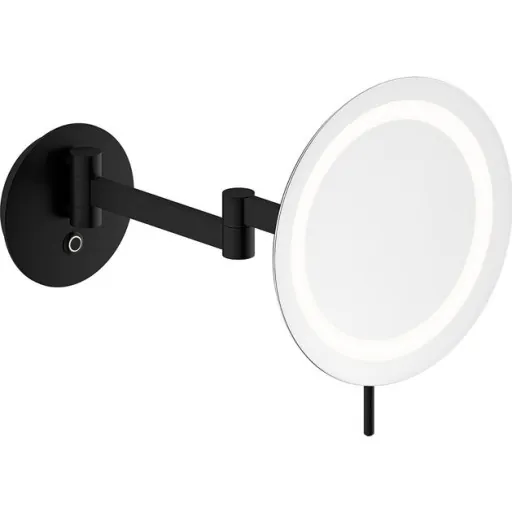 Damixa Zen makeupspejl med lys, Ø23 cm, mat sort