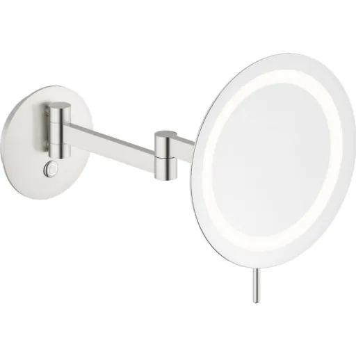 Damixa Zen makeupspejl med lys, Ø23 cm, stål