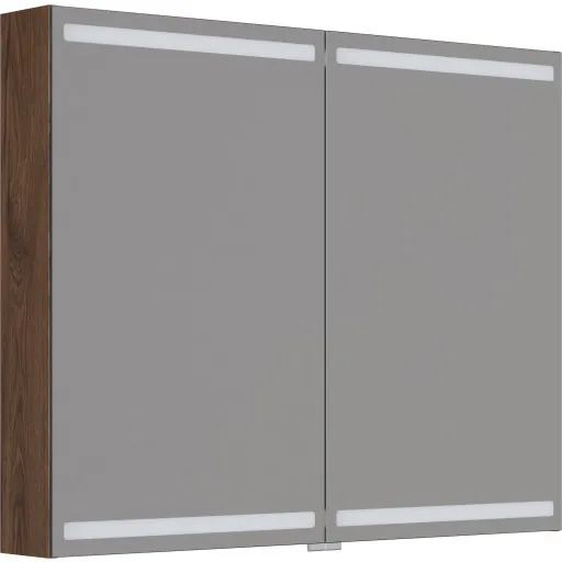 Dansani Luna Level spejlskab, 80x100 cm, brun eg
