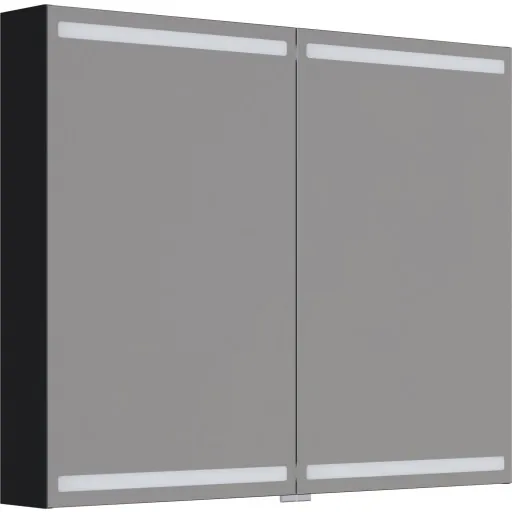Dansani Luna Level spejlskab 80x100 cm sort eg