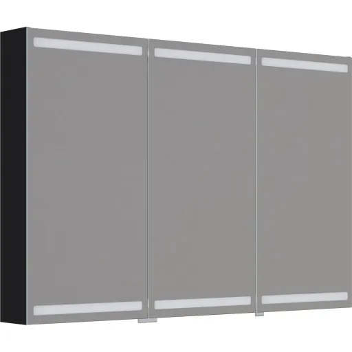 Dansani Luna Level spejlskab 80x120 cm sort eg