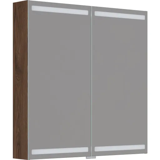 Dansani Luna Level spejlskab 80x80 cm brun eg