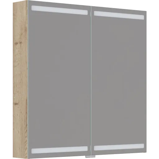Dansani Luna Level spejlskab, 80x80 cm, eg