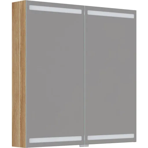 Dansani Luna Level spejlskab, 80x80 cm, eg