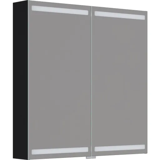 Dansani Luna Level spejlskab 80x80 cm sort eg