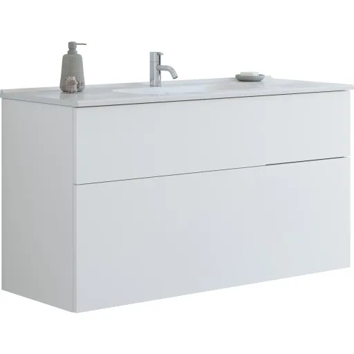 Dansani Luna møbelpakke 121x45,5 cm mat hvid