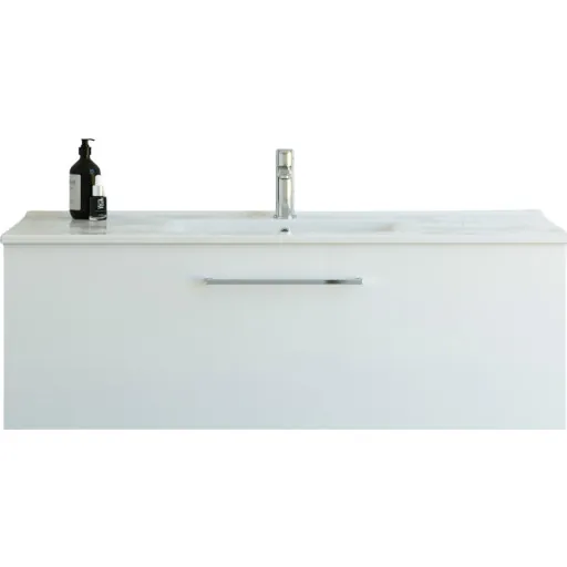 Dansani Mido+ møbelpakke 121x45,5 cm hvid højglans