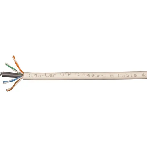 Datakabel U/UTP Kat.6, 4x2xAWG24, LSZH, Eca, B100, hvid 100 meter