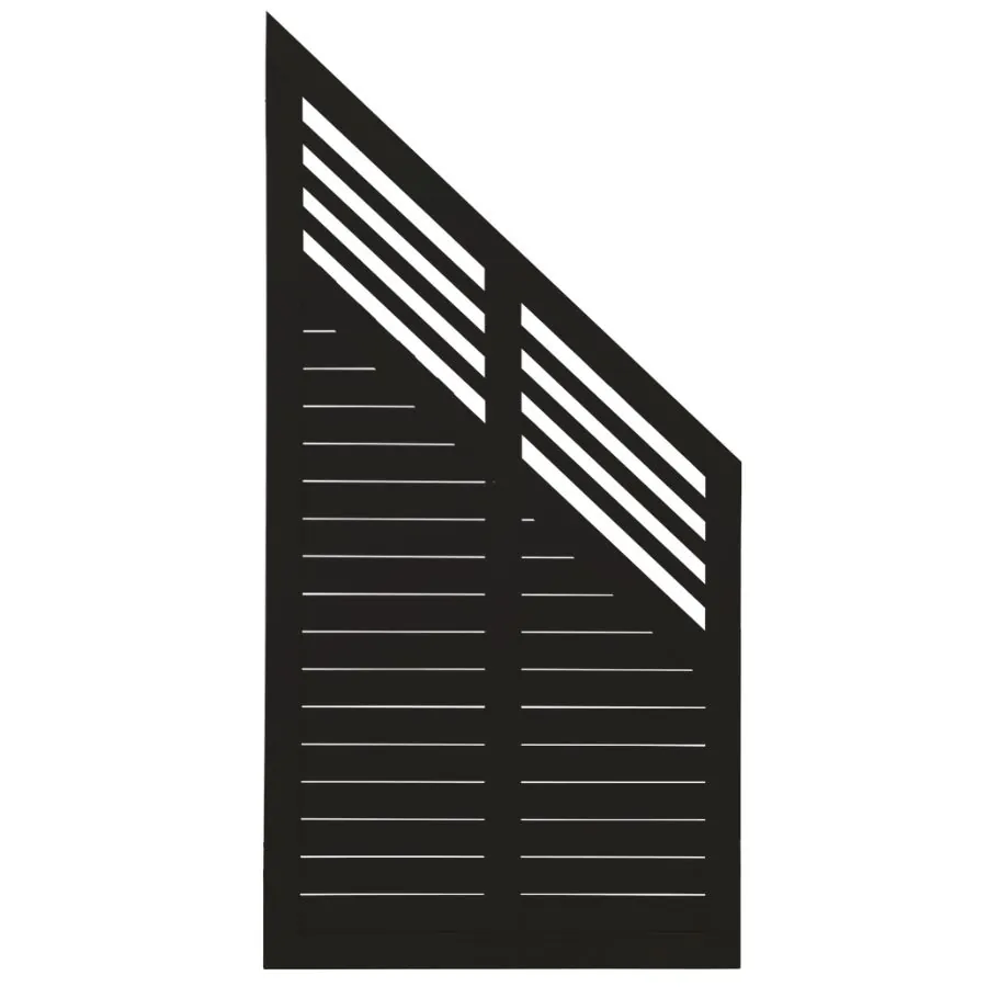 Decora system hegn sort skråelement 90x180/95cm