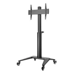 Deltaco Office Height Adjust Alu Screen Trolley