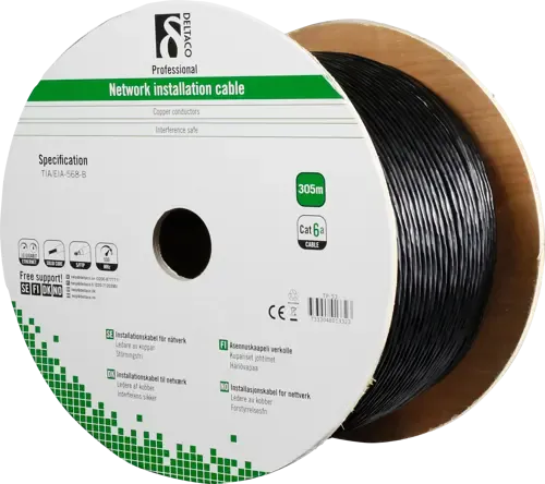 DELTACO S/FTP Cat6a installation cable