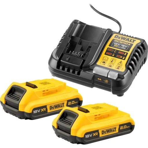 DeWalt 18V XR batterisæt 2 x 2,0Ah med lader