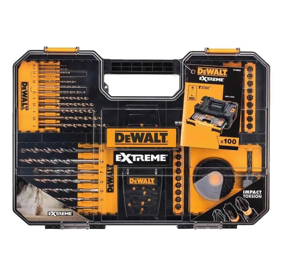 Dewalt Extreme Impact Torsion Fit TSTAK IV Drawer 100 Piece Drill Drive Set