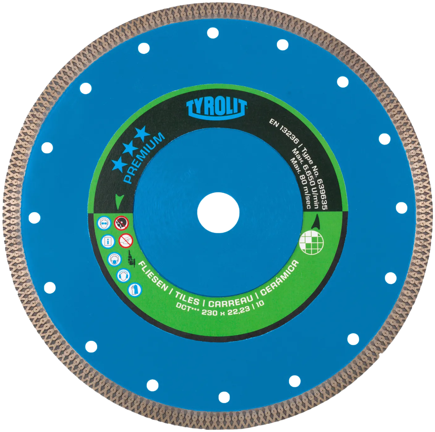 Diamantskive 1A1R ø125×1,2×22,23