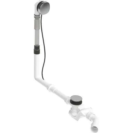 Duravit Quadroval af- & overløbssæt 65 cm krom