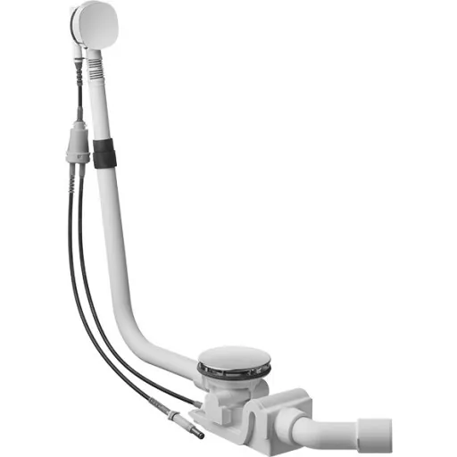 Duravit Quadroval af- & overløbssæt 70 cm krom