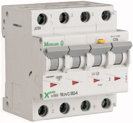 Eaton Kombiafbryder 16A 3P+N C 30mA 4M