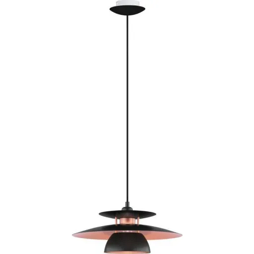 Eglo Brenda pendel, sort/kobber, Ø43 cm
