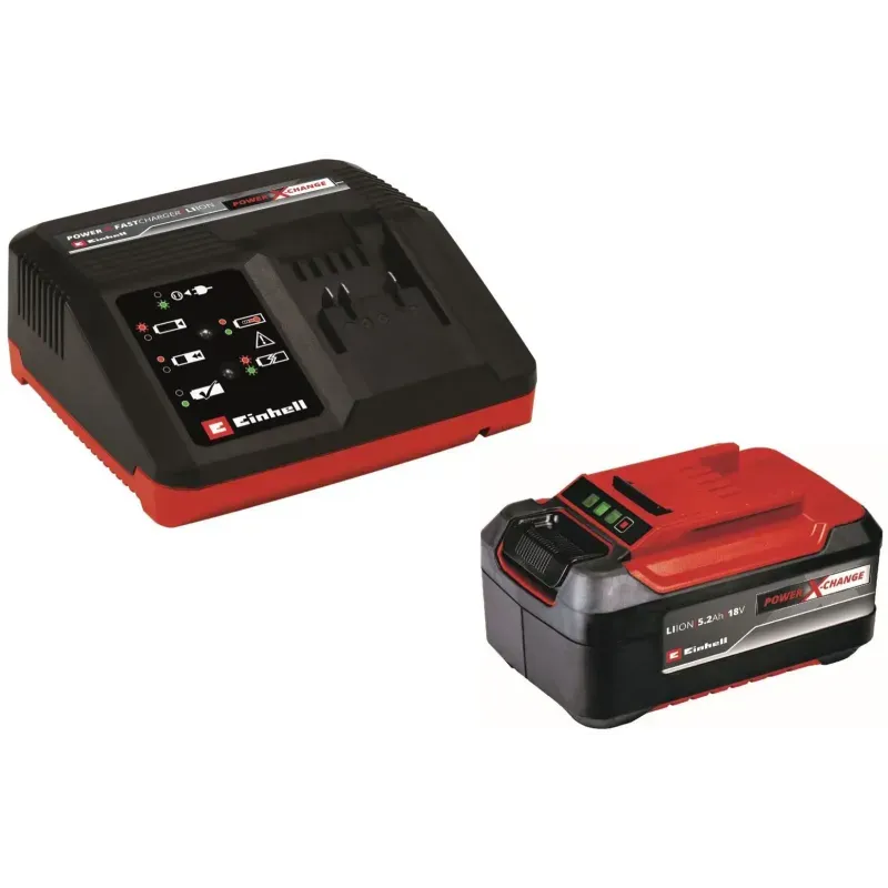 Einhell Power X-change startersæt 18V/5,2Ah og hurtiglader