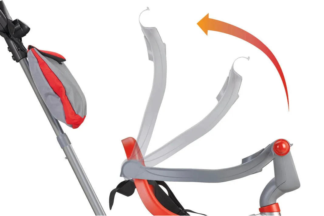 Feber Evo Trike Plus 3-i-1 funktion, 3 hjulet cykel, rød