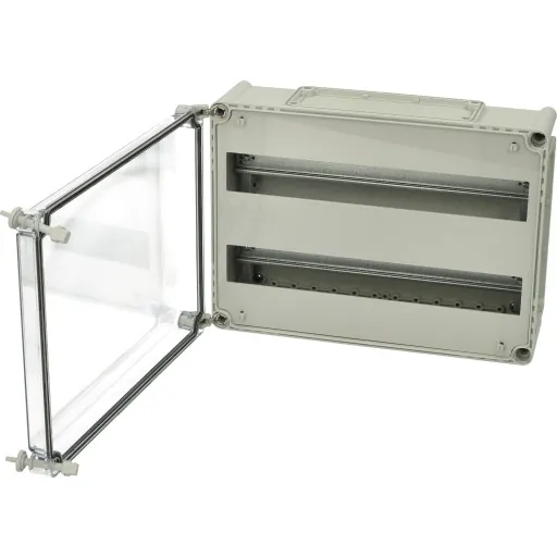 Fibox DIN-Skinnekasse 2x19 moduler 38x28x13 cm